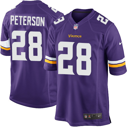 Youth Limited Adrian Peterson Nike Jersey Purple Home - #28 NFL Minnesota Vikings